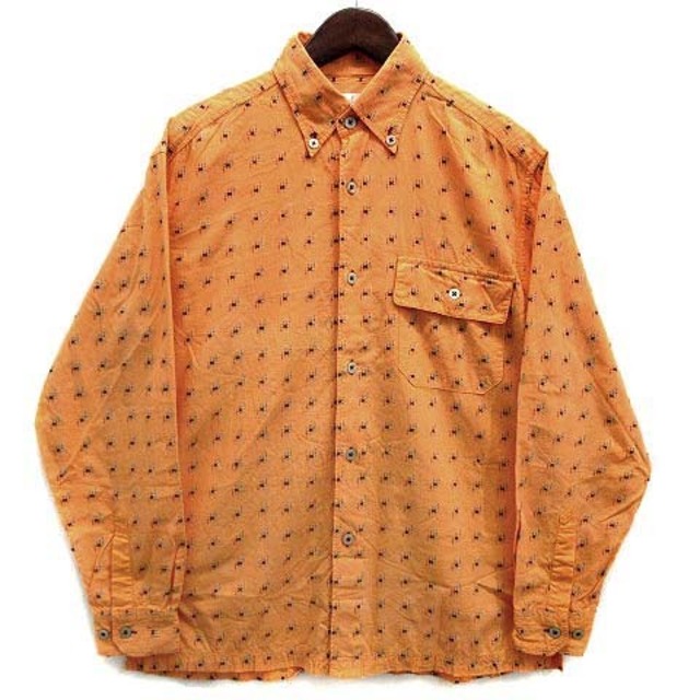other(アザー)のサンタフェ Santafe 絣刺繍 ボタンダウン シャツ 長袖 オレンジ 46 メンズのトップス(シャツ)の商品写真
