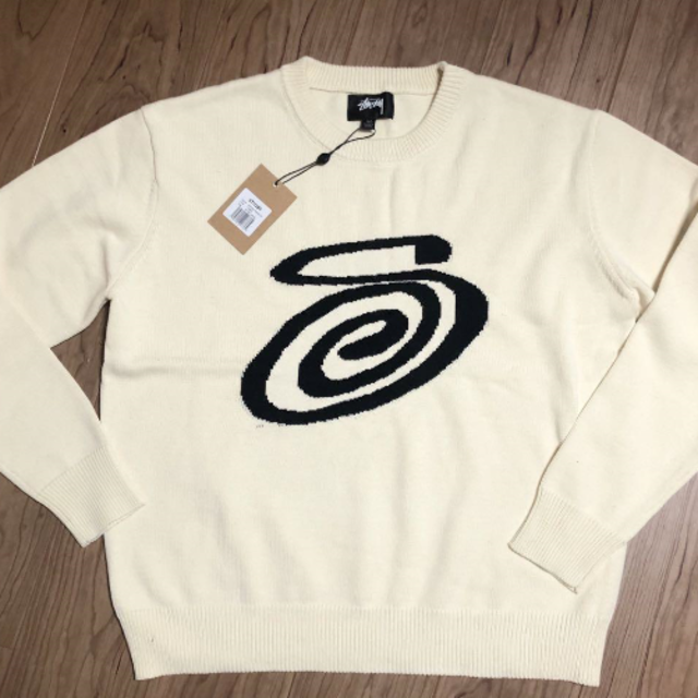 新品STUSSY CURLY S SWEATER ニットセーター 黒 XL 最新最全の 8990円