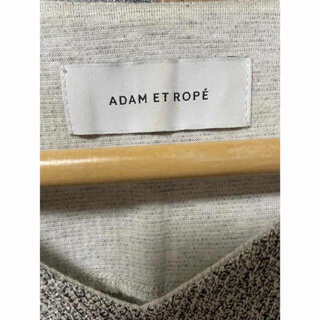 ♡7%off♡ADAM ET ROPE' VネックAラインひざ丈ワンピース 長袖