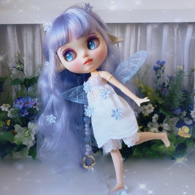アイシードールカスタム　妖精の女の子　アウトフィット付きぬいぐるみ/人形