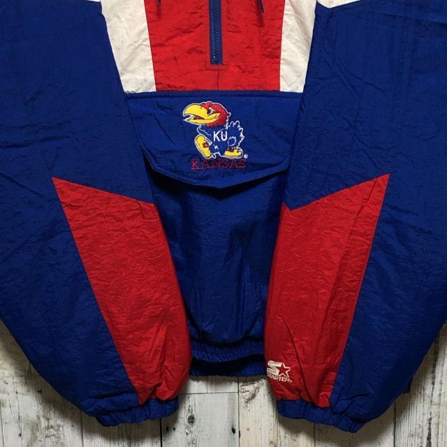 入手困難】スターター カンザス大学 カレッジ刺繍 中綿アノラック