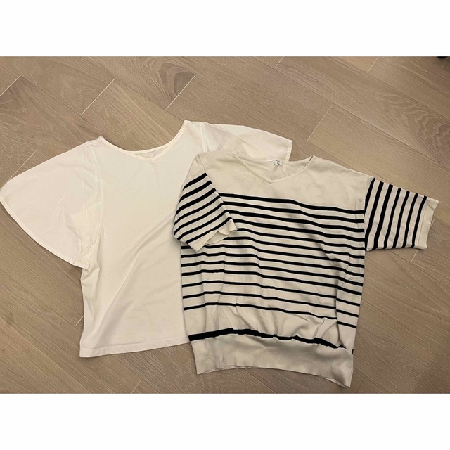 GLOBAL WORK(グローバルワーク)の【美品】globalwork Tシャツ2枚セット レディースのトップス(カットソー(半袖/袖なし))の商品写真