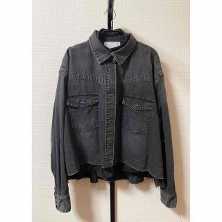 サカイ(sacai)のsacai クロップドレイヤーデニムジャケット Gジャン フェイクレイヤード(Gジャン/デニムジャケット)