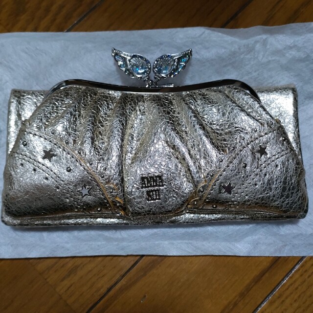 ANNA SUI(アナスイ)ニケ/二つ折財布ウォレット(ゴールド)