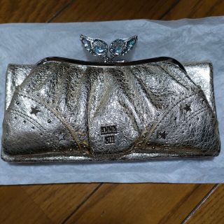 ANNA SUI(アナスイ)ニケ/二つ折財布ウォレット(ゴールド)(財布)