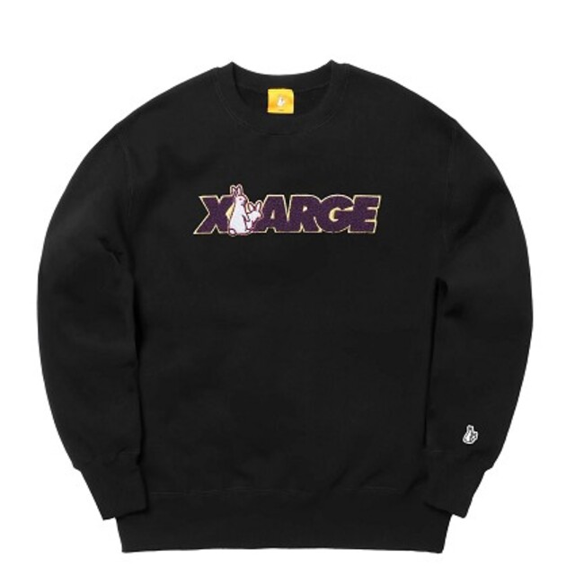 送料込 黒 XLFR2 LOGO CREWNECK SWEATレディース