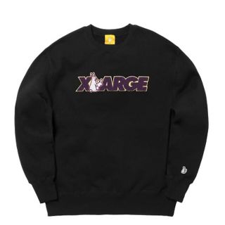 エクストララージ(XLARGE)の送料込 黒 XLFR2 LOGO CREWNECK SWEAT(トレーナー/スウェット)