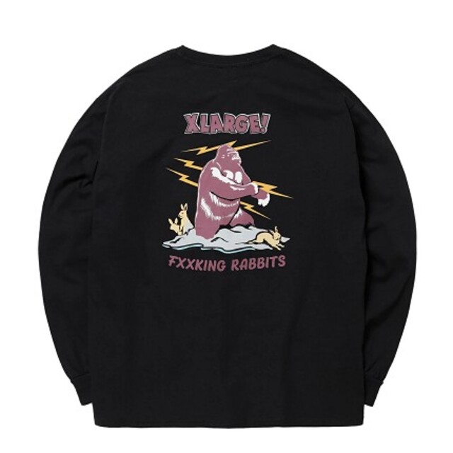 XLARGE(エクストララージ)の送料込 黒 XLFR2 SOUVENIR L/S TEE メンズのトップス(Tシャツ/カットソー(七分/長袖))の商品写真