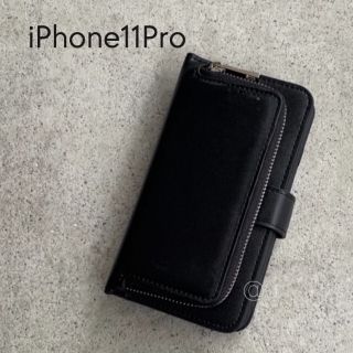 ウォレット iPhoneケース iPhone11Pro ブラック ユニセックス(iPhoneケース)