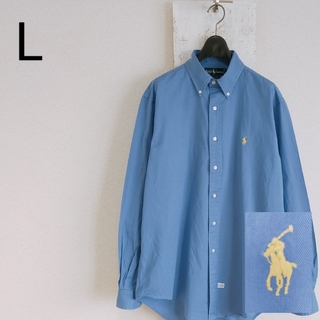 ラルフローレン(Ralph Lauren)のラルフローレン　長袖　BDシャツ　ブルー　水色　ポニー刺繍　L R54(シャツ)