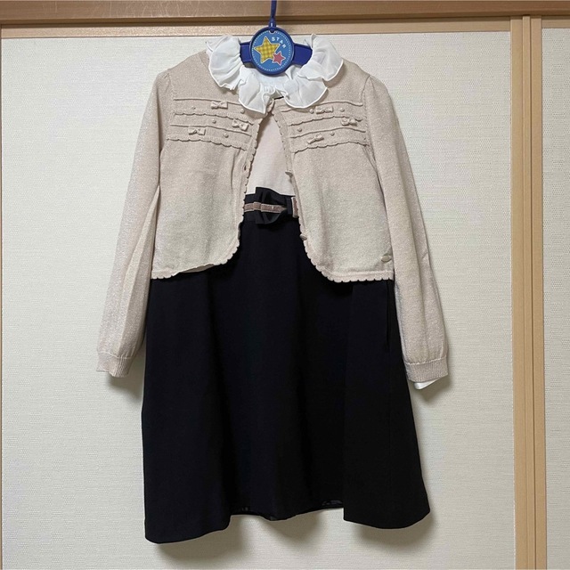 ★美品★ 入学式120cm トッカバンビーニ　ワンピース&ブラウス&カーディガンキッズ服女の子用(90cm~)