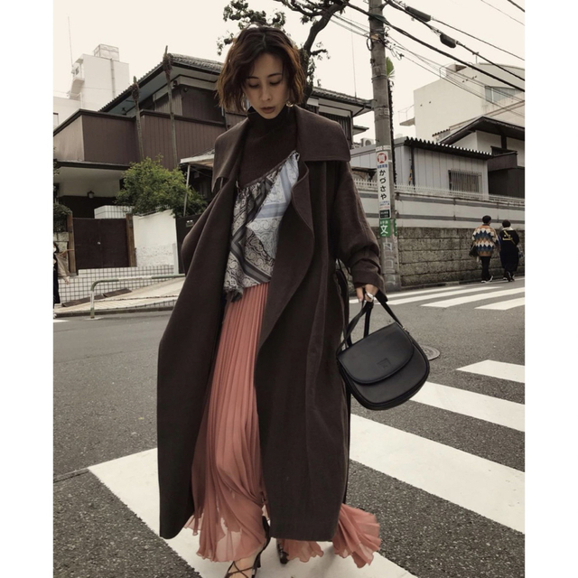 Ameri vintage BIG COLLAR LONG COAT