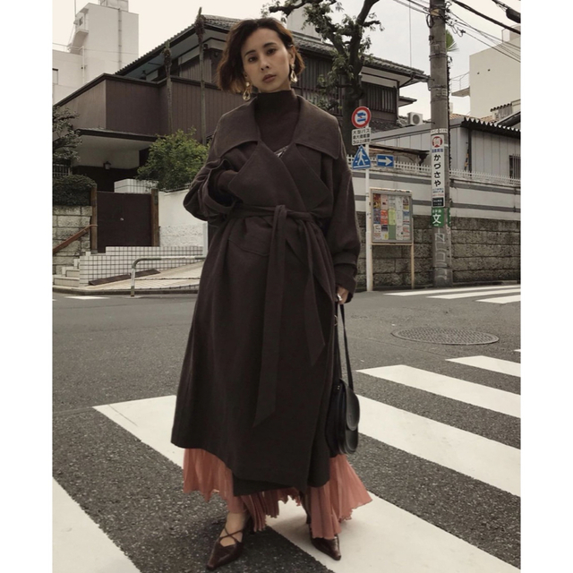 アメリ　BIG COLLAR LONG COAT