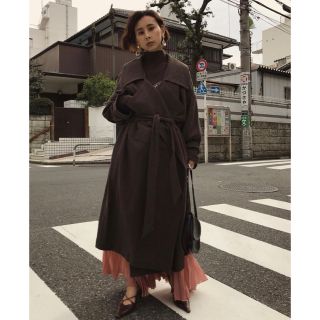 アメリヴィンテージ(Ameri VINTAGE)のアメリ　BIG COLLAR LONG COAT(ロングコート)