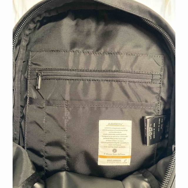 AS2OV(アッソブ)のASSOV CORDURA DOBBY 305D DAY PACK BLACK メンズのバッグ(バッグパック/リュック)の商品写真