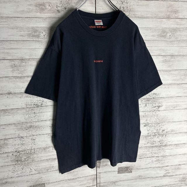 7123 【人気デザイン】シュプリーム☆ワンポイントロゴ定番カラーtシャツ　美品