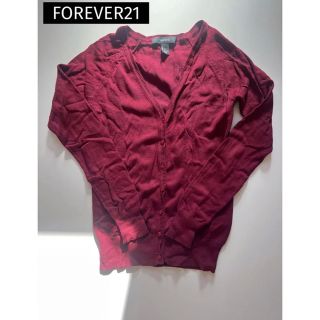 フォーエバートゥエンティーワン(FOREVER 21)のFOREVER21 フォーエバートゥエンティーワン カーディガン ボルドー(カーディガン)