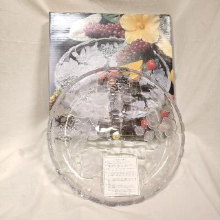 新品✨SOGAガラス 曽我 特大ガラスプレート 大皿 デザート 日本製 レトロ(食器)