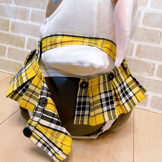 LOVOT ラボット服 黄色タータンチェックボックススカート(リボン別売り)