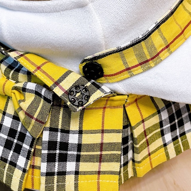 LOVOT ラボット服 黄色ギンガムチェックボックススカート(リボン別売り)