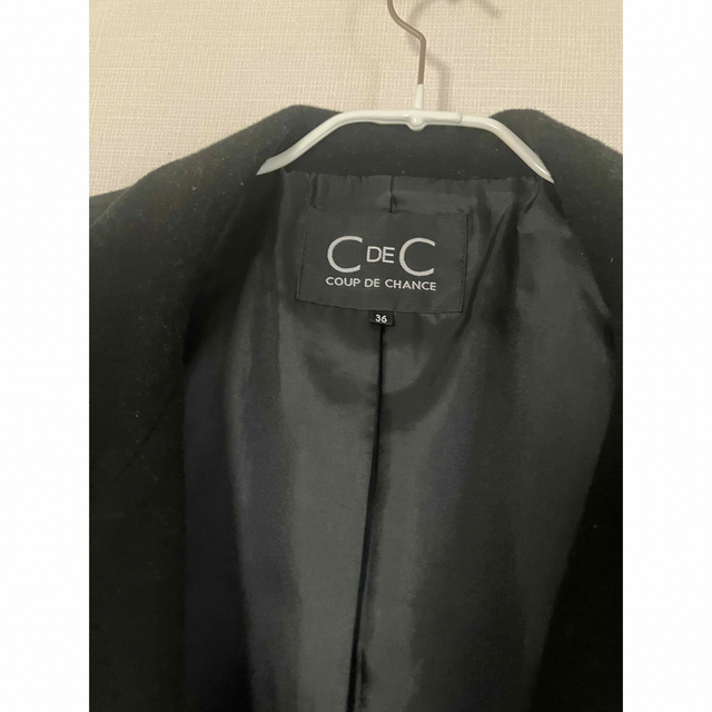 COUP DE CHANCE(クードシャンス)のクードシャンス　黒コート36サイズ レディースのジャケット/アウター(ピーコート)の商品写真