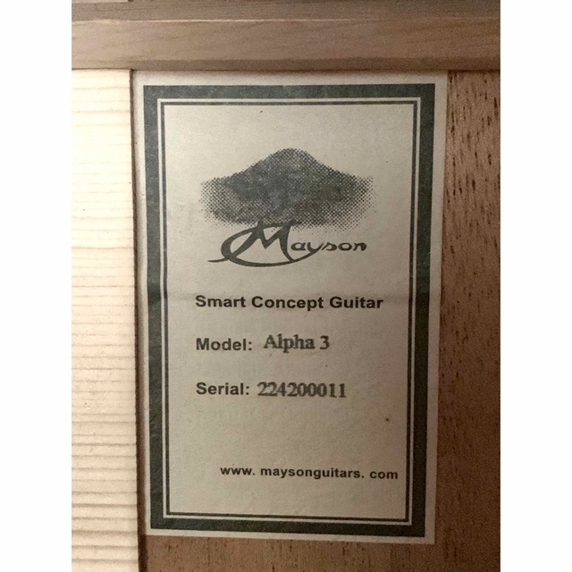 MAYSON ALPHA3 メイソンアコースティックギター ほぼ新品 超安い品質