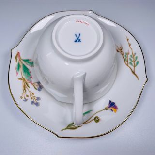 MEISSEN - マイセン アルペンフローラ ティーカップ&ソーサー 1級品の
