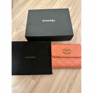 シャネル(CHANEL)のCHANEL ピンク 三つ折り財布 希少(財布)