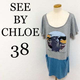 シーバイクロエ(SEE BY CHLOE)のSEE BY CHLOE シー バイ クロエ　レディース　ワンピース　古着　38(ひざ丈ワンピース)