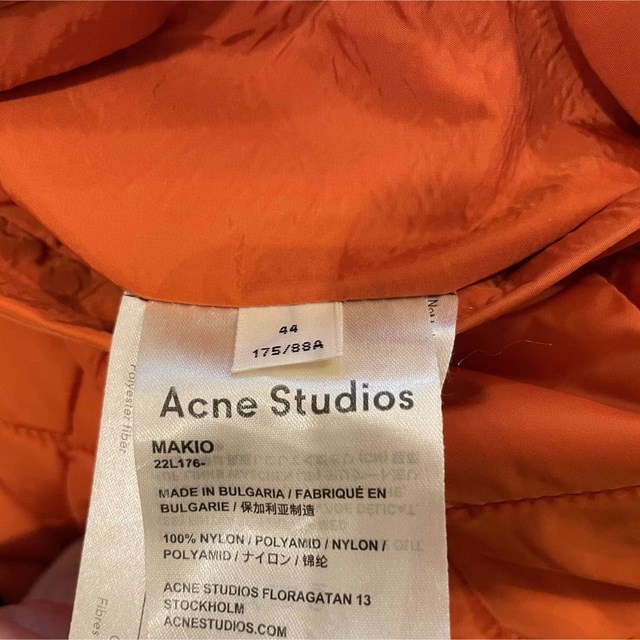 ACNE STUDIOS  MA-1ブルゾン　ブラック　44（S〜Mサイズ相当）