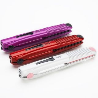 ホワイト【新品未使用】コードレスヘアアイロンUSB充電式ストレートカール携帯用(ヘアアイロン)