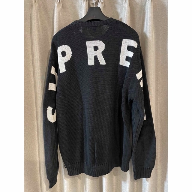 Supreme back logo Sweater Black Lサイズ 多様な 51.0%OFF www.gold