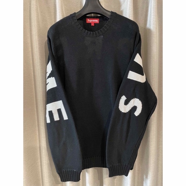 Supreme back logo Sweater Black Lサイズ 多様な 51.0%OFF www.gold