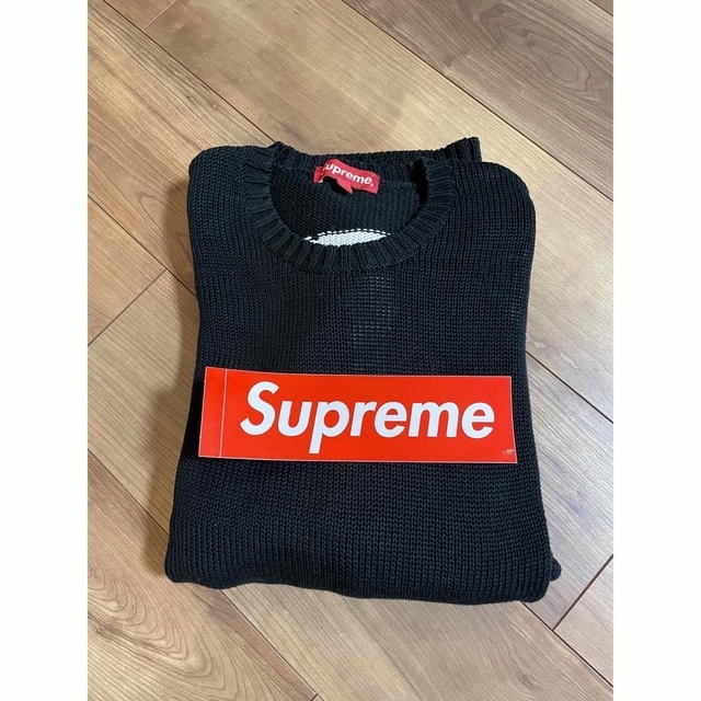 Supreme back logo Sweater Black Lサイズ 多様な 51.0%OFF www.gold