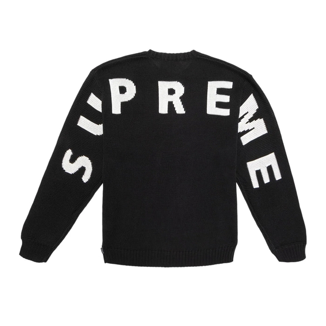 Supreme Back Logo Sweater Black/M