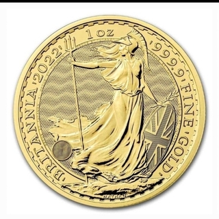 2022年　ブリタニア金貨１／１０オンス　コインカプセル入り(金属工芸)