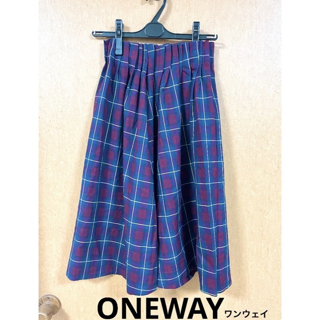one*way(ワンウェイ)のONEWAY(ワンウェイ)チェックスカート レディースのスカート(ひざ丈スカート)の商品写真