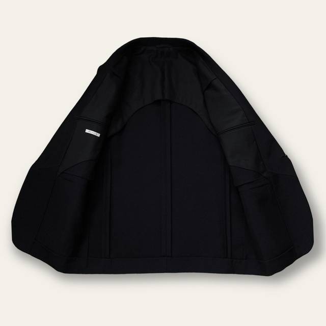 新品 HEUGN ウールギャバジン ショールカラー ジャケット BLACK 3
