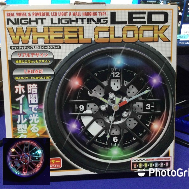 ★早い者勝ちSALE！★新品未使用 レインボーフラッシュLEDホイールクロック インテリア/住まい/日用品のライト/照明/LED(その他)の商品写真