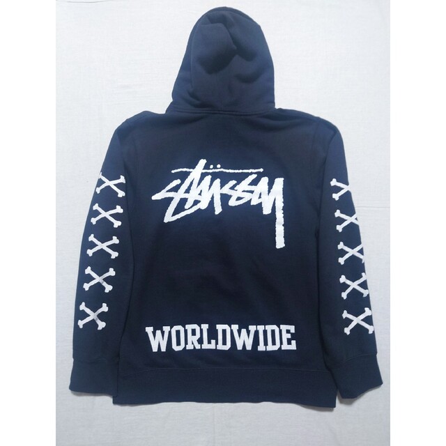 ☆ STUSSY ☆ ステューシー スウェットパーカー USA製 スカル ドクロ