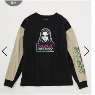 マウジー(moussy)のMOUSSY×X-girlコラボ♡XG FACE LS Tシャツ♡黒(Tシャツ(長袖/七分))