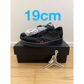 ナイキ(NIKE)のエアジョーダン1 low travis 19cm ブラック トラビス(スニーカー)