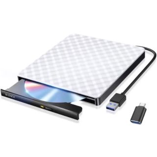 BLENCK DVDドライブ 外付け USB3.0 ポータブルドライブ ホワイト(PC周辺機器)
