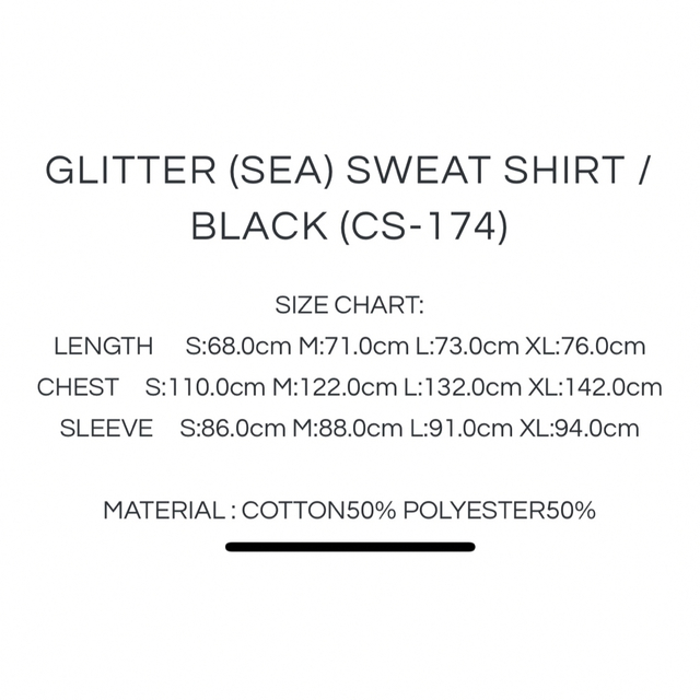 WIND AND SEA(ウィンダンシー)のウィンダンシー  GLITTER (SEA) SWEAT SHIRT BLACK メンズのトップス(スウェット)の商品写真