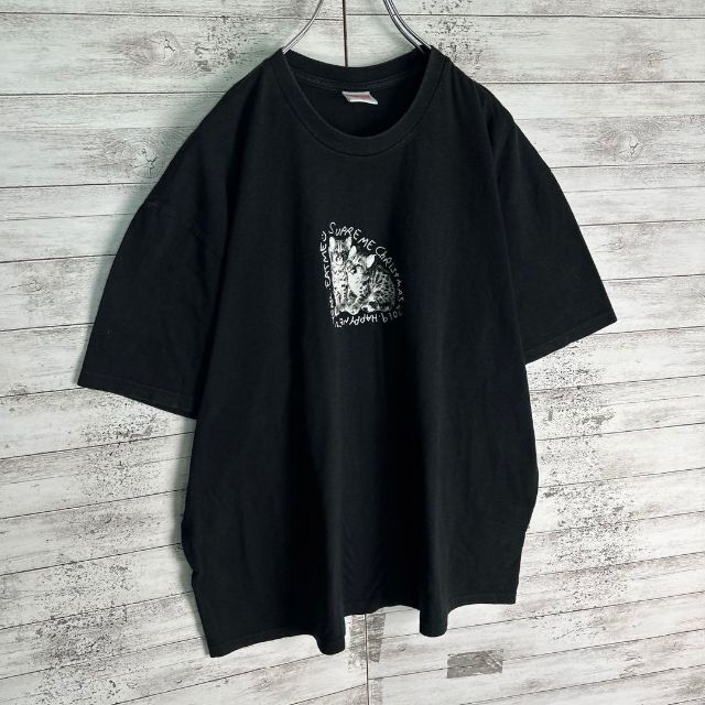 7136 【希少XLサイズ】シュプリーム☆ワンポイントロゴ定番カラーtシャツ美品