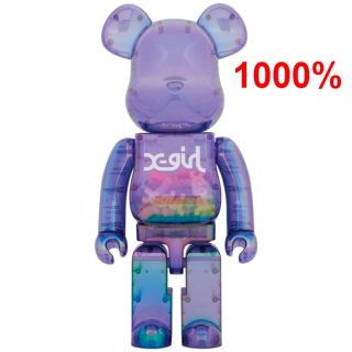 ベアブリック(BE@RBRICK)のBE@RBRICK X-girl CLEAR PURPLE 1000％(その他)