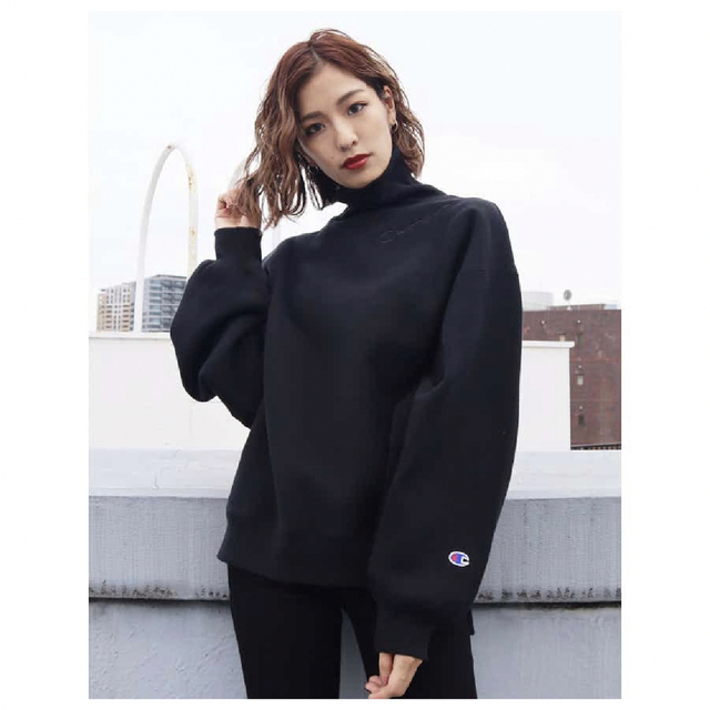 EMODA(エモダ)の【EMODA×Champion】ハイネックプルオーバー  レディースのトップス(トレーナー/スウェット)の商品写真