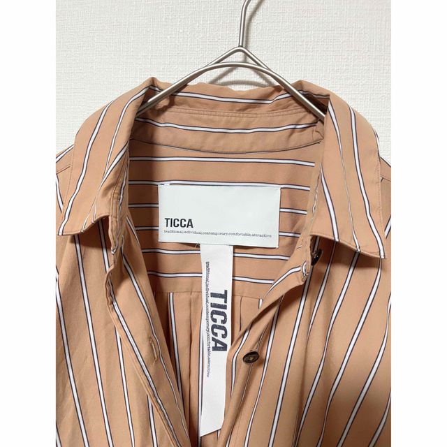 TICCA ストライプ ロングシャツワンピース FREE size TICCA ストライプ ロングシャツワンピース FREE size