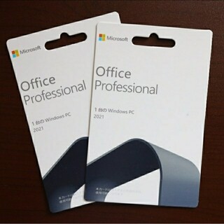 Microsoft Office 2021 永続|カード版■正規未開封二枚セットPCパーツ
