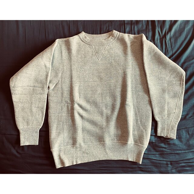 40s Russell vintage Sweat 前V グレー 官給品